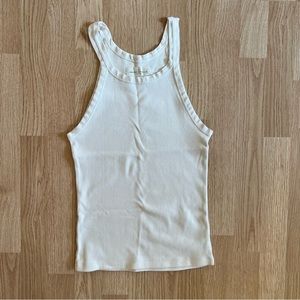 Imogene + Willie vintage white ribbed racerback tank medium